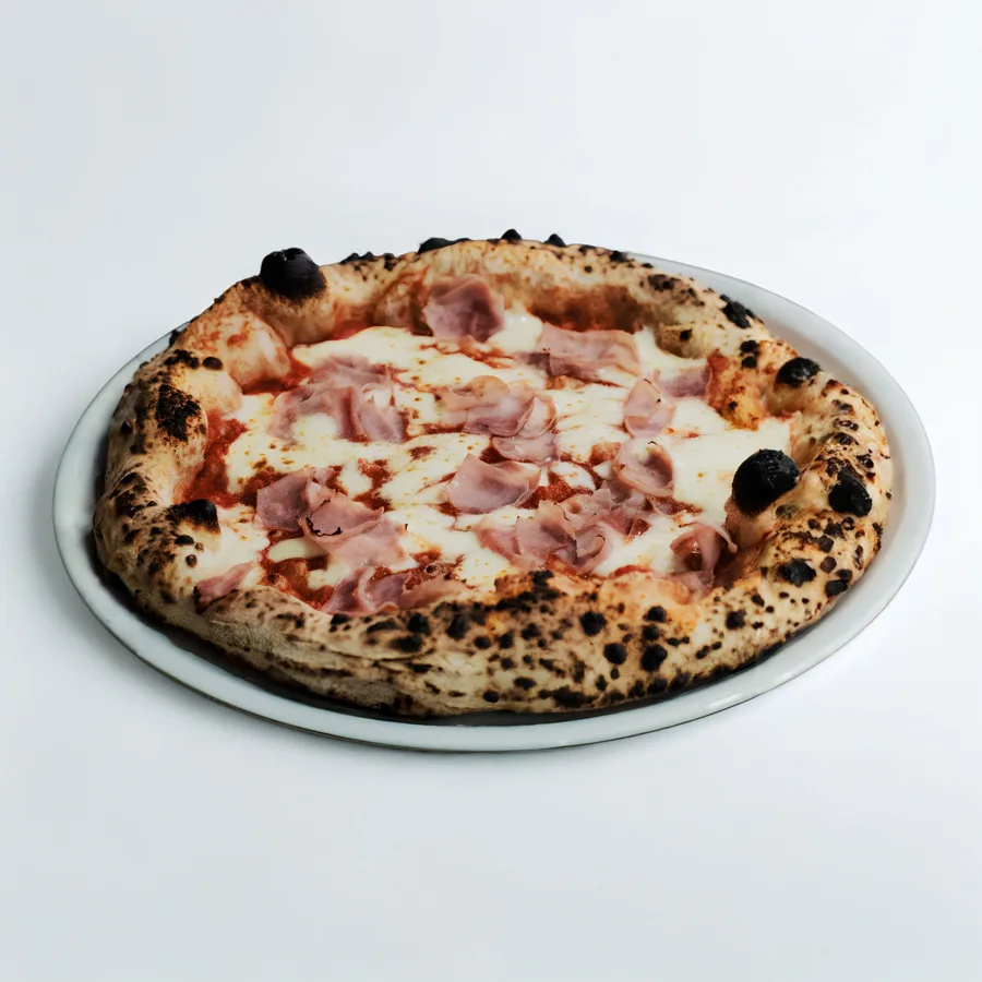 Pizza Búfala con mozzarella de búfala DOP y jamón York